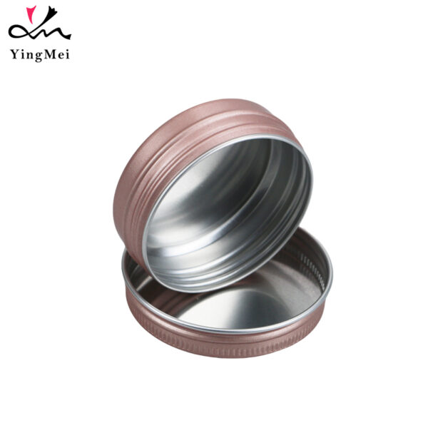 50ml 1.7oz Rose Gold Screw Cap Aluminum Jar Airtight Can