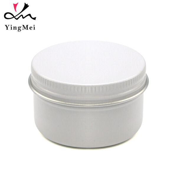 White 50ml Aluminum Can - Screw Seal Cap Airtight Container1