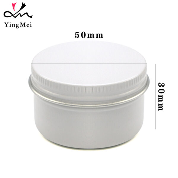 White 50ml Aluminum Can - Screw Seal Cap Airtight Container1