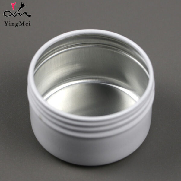White 50ml Aluminum Can - Screw Seal Cap Airtight Container1