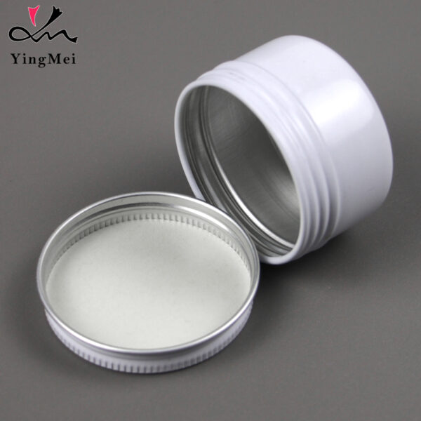 White 50ml Aluminum Can - Screw Seal Cap Airtight Container1