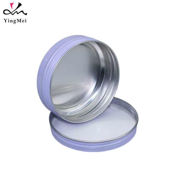 Lavender purple 100ml aluminum Cosmetic jar airtight1