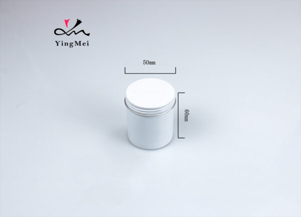 80ml White Aluminum Cream Jar Metal Storage cosmetic