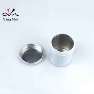 80ml White Aluminum Cream Jar Metal Storage cosmetic
