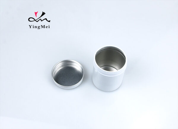 80ml White Aluminum Cream Jar Metal Storage cosmetic