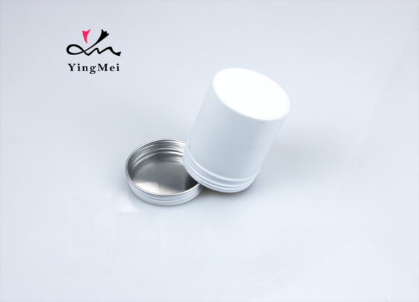 80ml White Aluminum Cream Jar Metal Storage cosmetic