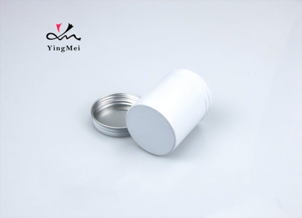 80ml White Aluminum Cream Jar Metal Storage cosmetic
