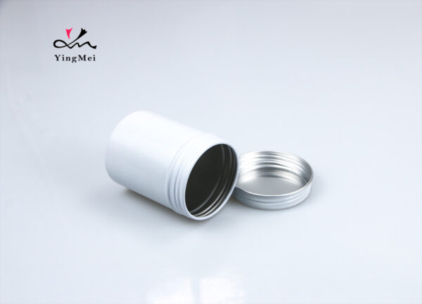 80ml White Aluminum Cream Jar Metal Storage cosmetic