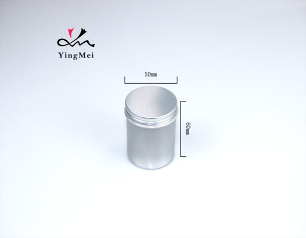 80ml silver round metal aluminum tall cream storage jar