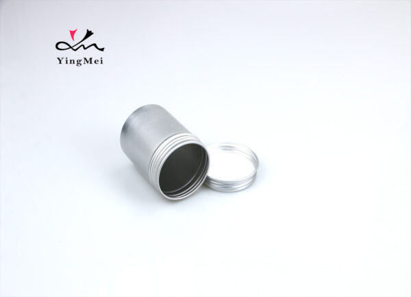 80ml silver round metal aluminum tall cream storage jar