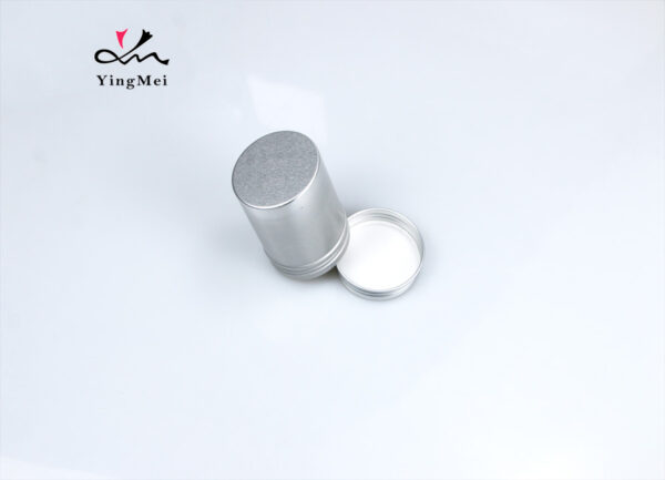 80ml silver round metal aluminum tall cream storage jar