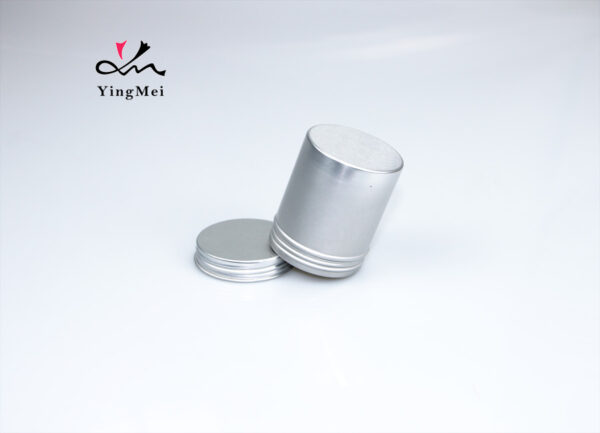 80ml silver round metal aluminum tall cream storage jar