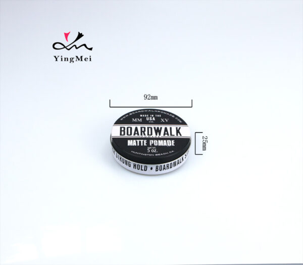 Retro black and white printed aluminum can hair wax 150ml
