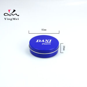 100ml Custom Blue Embossed Jar Aluminum Cosmetic Tin