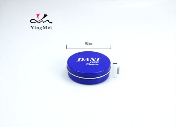 100ml Custom Blue Embossed Jar Aluminum Cosmetic Tin