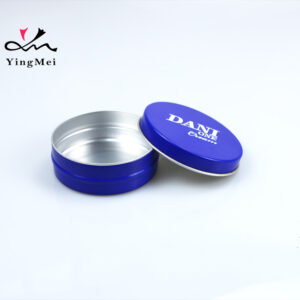 100ml Custom Blue Embossed Jar Aluminum Cosmetic Tin