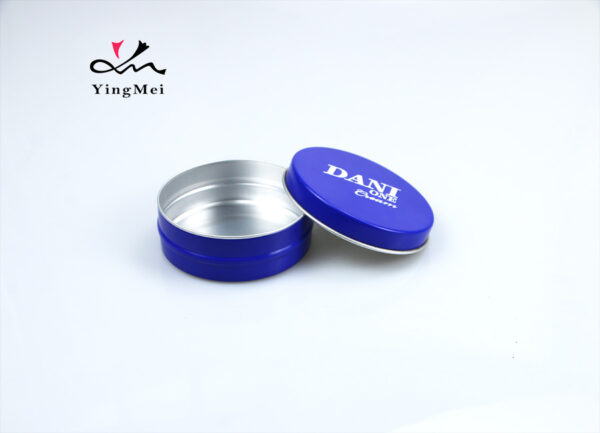 100ml Custom Blue Embossed Jar Aluminum Cosmetic Tin