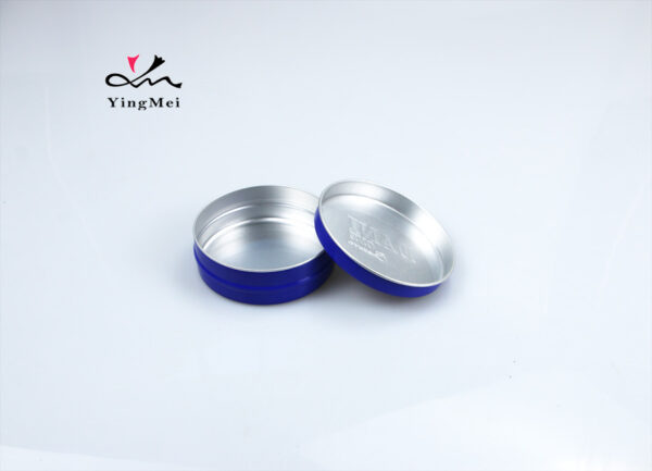 100ml Custom Blue Embossed Jar Aluminum Cosmetic Tin