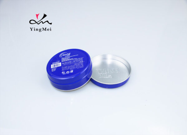 100ml Custom Blue Embossed Jar Aluminum Cosmetic Tin