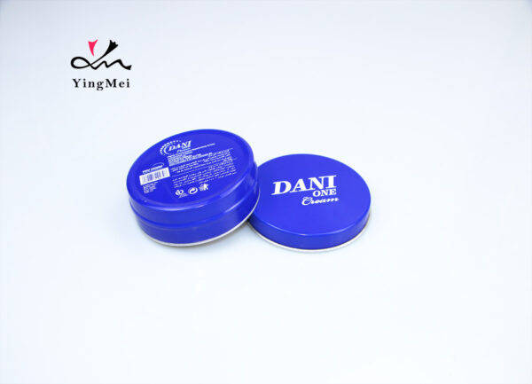 100ml Custom Blue Embossed Jar Aluminum Cosmetic Tin
