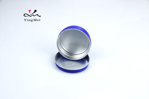 100ml Custom Blue Embossed Jar Aluminum Cosmetic Tin
