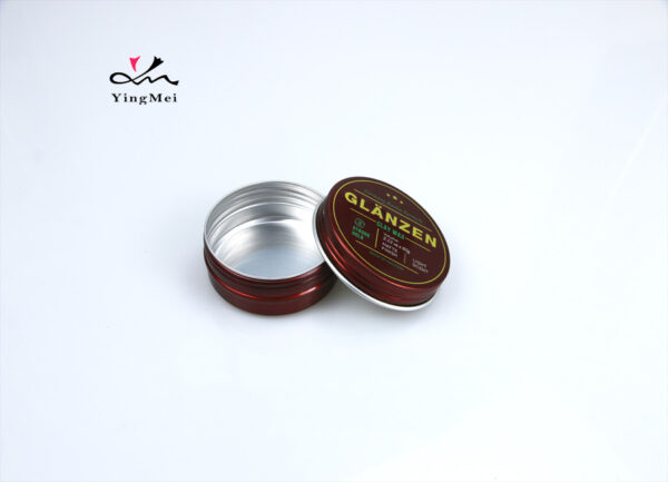Embossed Retro Aluminum Can 60ml Red Brown Metal Container