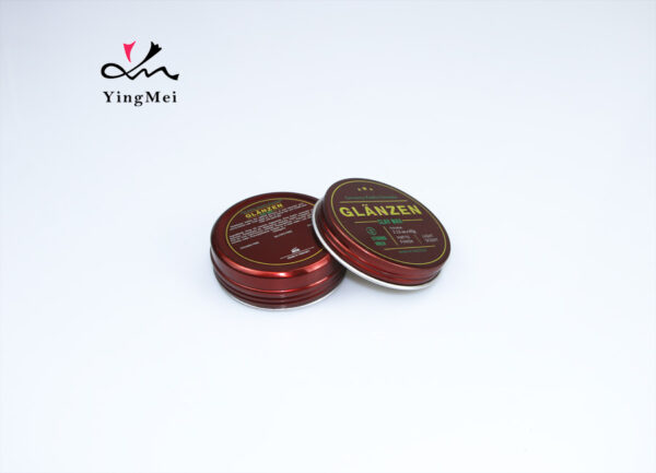 Embossed Retro Aluminum Can 60ml Red Brown Metal Container