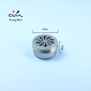 80ml Silver Cut-Out Aroma Jar Air Freshener Aluminum Jar