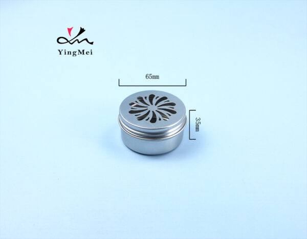 80ml Silver Cut-Out Aroma Jar Air Freshener Aluminum Jar