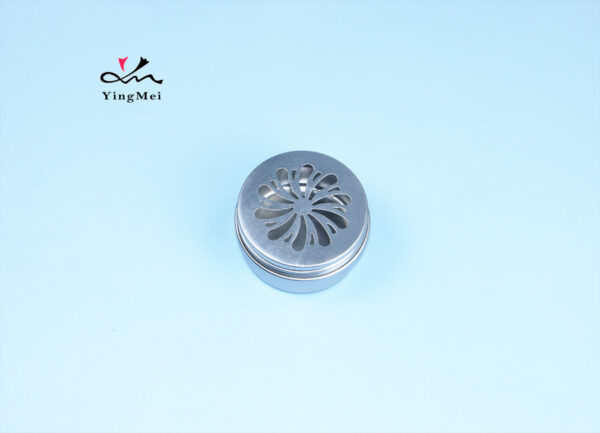 80ml Silver Cut-Out Aroma Jar Air Freshener Aluminum Jar