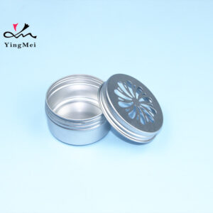 80ml Silver Cut-Out Aroma Jar Air Freshener Aluminum Jar