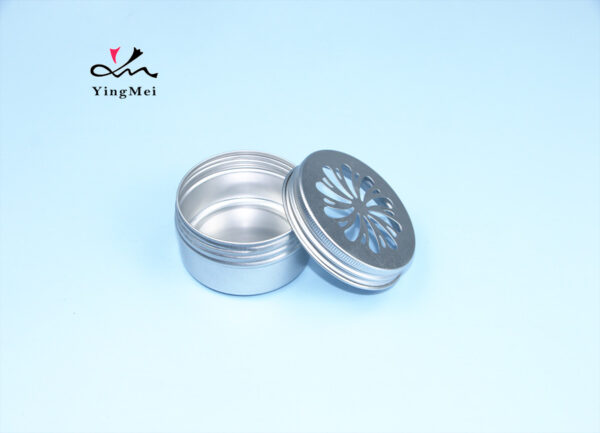 80ml Silver Cut-Out Aroma Jar Air Freshener Aluminum Jar