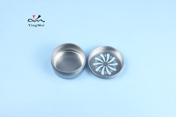 80ml Silver Cut-Out Aroma Jar Air Freshener Aluminum Jar