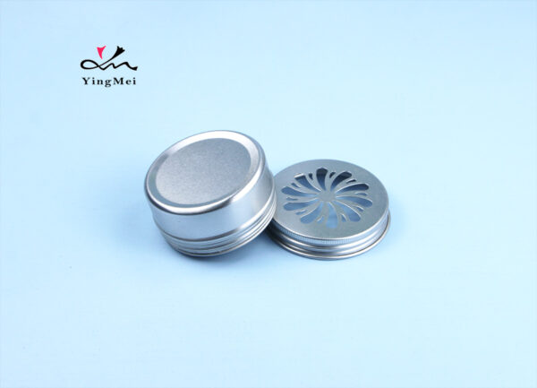80ml Silver Cut-Out Aroma Jar Air Freshener Aluminum Jar