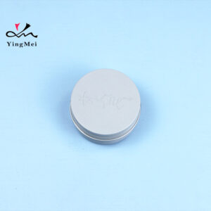 70ml Custom White Aluminum Bottle - Embossed Jar Screw Cap