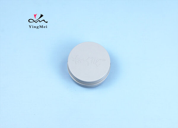 70ml Custom White Aluminum Bottle - Embossed Jar Screw Cap