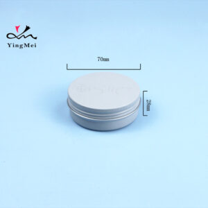 70ml Custom White Aluminum Bottle - Embossed Jar Screw Cap