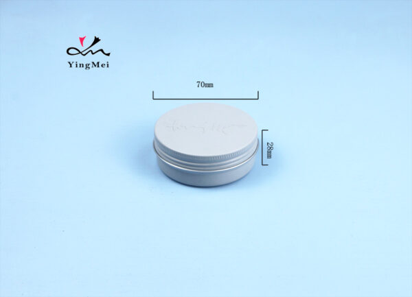 70ml Custom White Aluminum Bottle - Embossed Jar Screw Cap