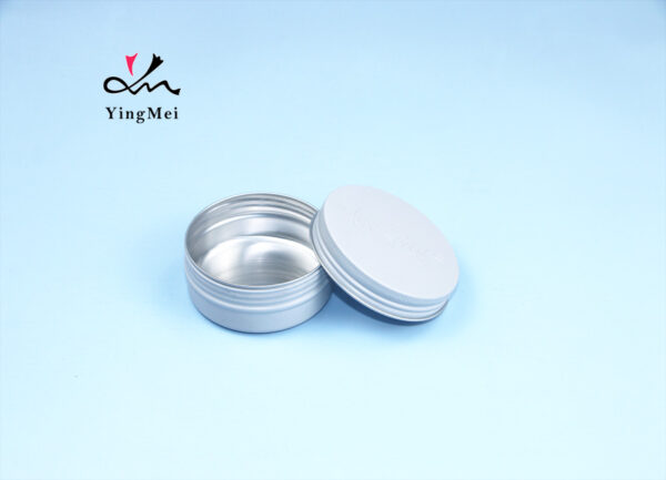 70ml Custom White Aluminum Bottle - Embossed Jar Screw Cap