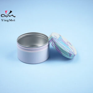 Custom Printed 220ml Powder Blue Round Aluminum Can