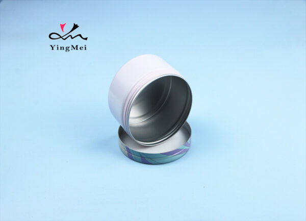 Custom Printed 220ml Powder Blue Round Aluminum Can