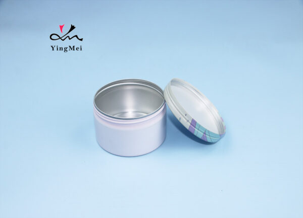Custom Printed 220ml Powder Blue Round Aluminum Can