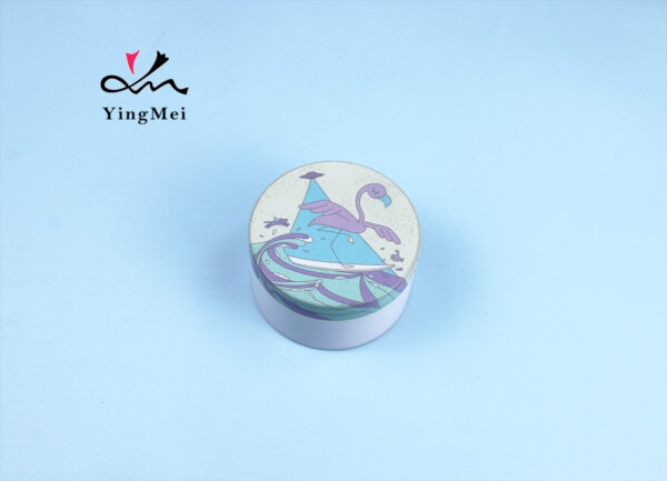 Custom Printed 220ml Powder Blue Round Aluminum Can