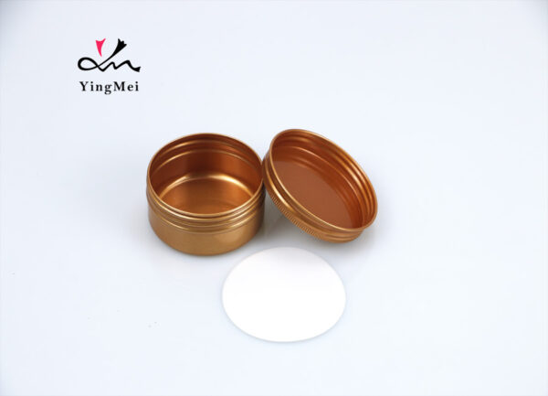 50ml Brown Refillable Aluminum Cosmetic Jar Empty Container