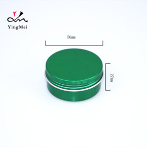 50ml Green Aluminum Cosmetic Jar Eco Empty Tin Can