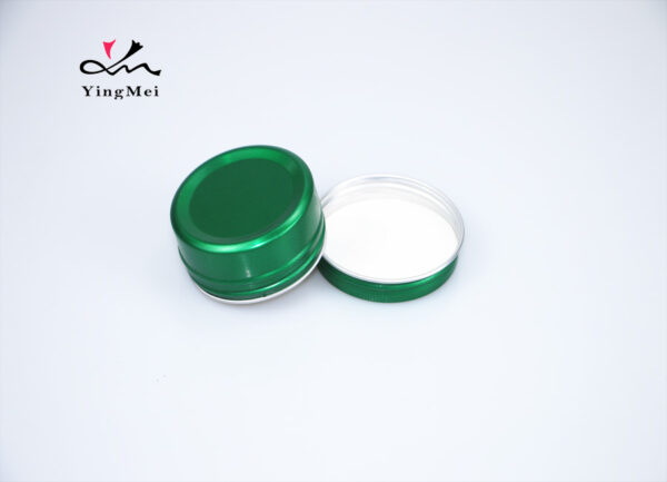 50ml Green Aluminum Cosmetic Jar Eco Empty Tin Can
