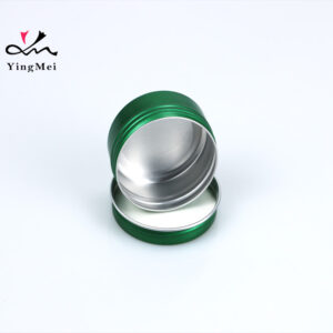 50ml Green Aluminum Cosmetic Jar Eco Empty Tin Can
