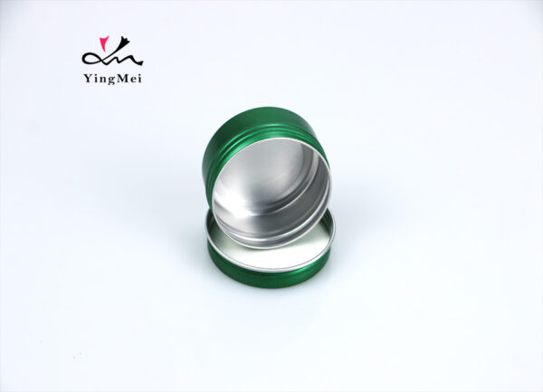 50ml Green Aluminum Cosmetic Jar Eco Empty Tin Can