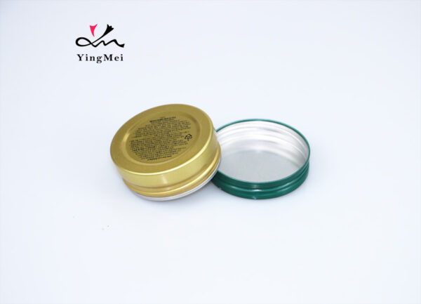 30ml Dark Green Gold Rim Aluminum Can Round Metal Container