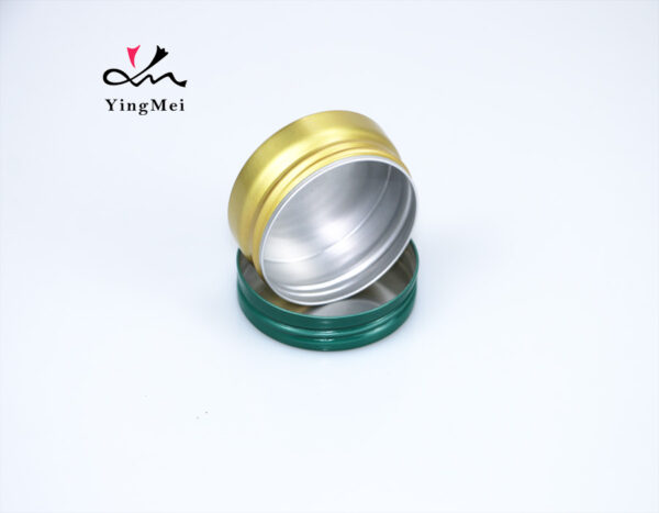30ml Dark Green Gold Rim Aluminum Can Round Metal Container